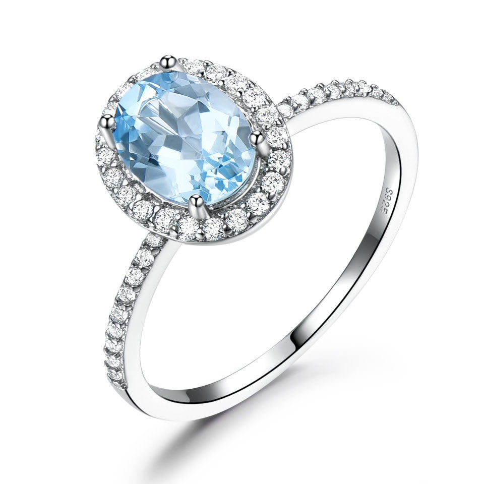 Oval Classic Morganite Ring Female Jewellery