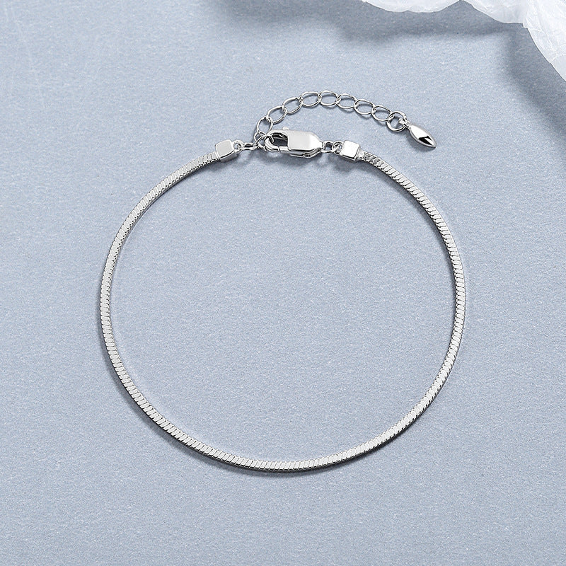 925 S.Silver Snake Bones Chain Bracelet