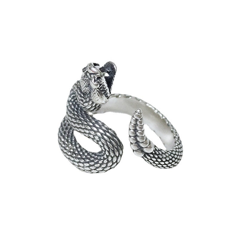 Sterling Silver S925  Vintage Rattlesnake Ring