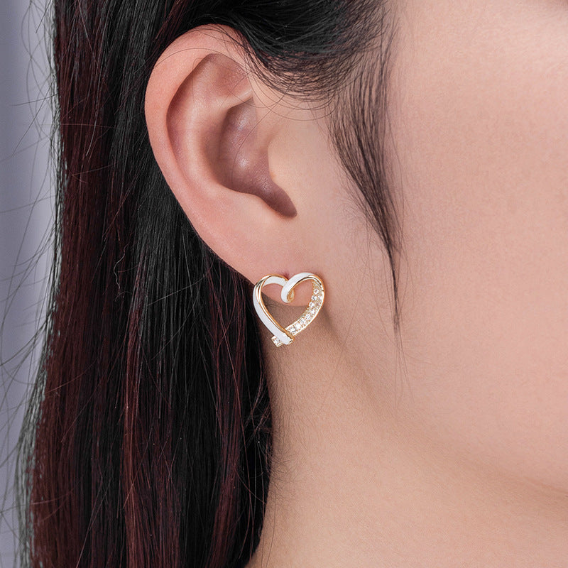 Women's Love Heart Stud Earrings