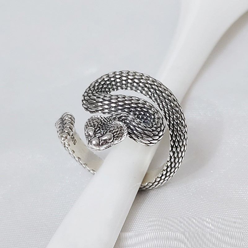 Sterling Silver S925  Vintage Rattlesnake Ring