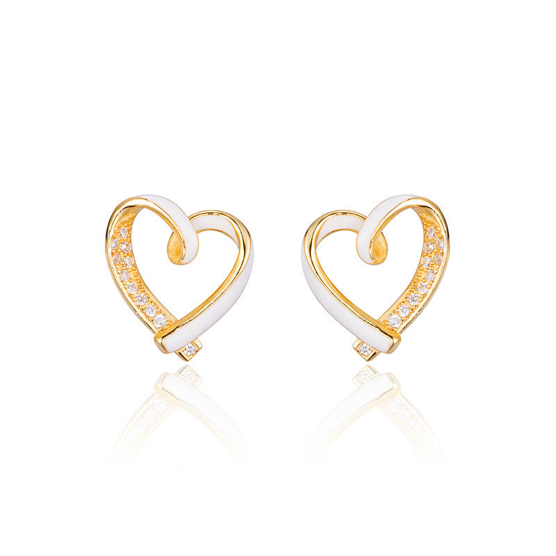 Women's Love Heart Stud Earrings