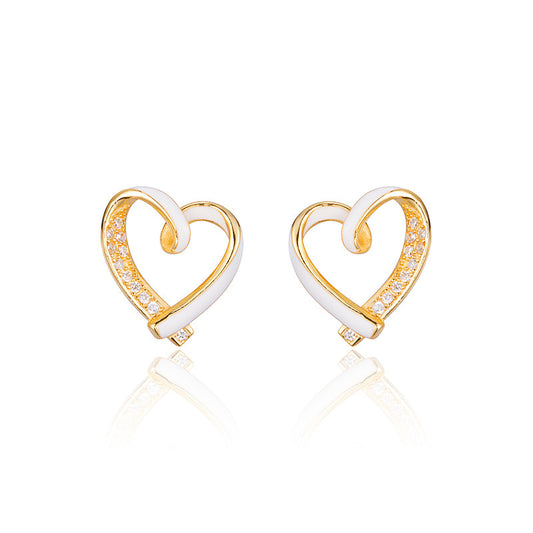 Women's Love Heart Stud Earrings