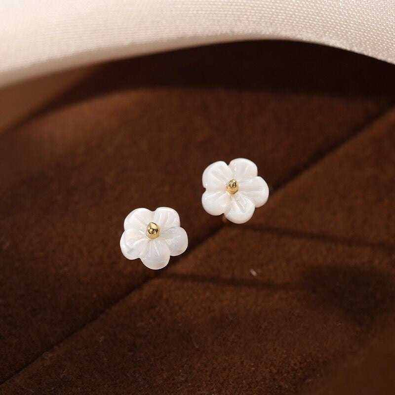 Sterling Silver Flower Ear Studs