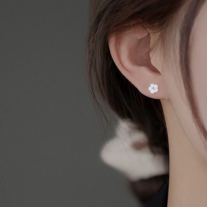 Sterling Silver Flower Ear Studs