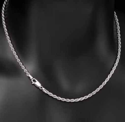 S925 Silver Rope/Twists Chain