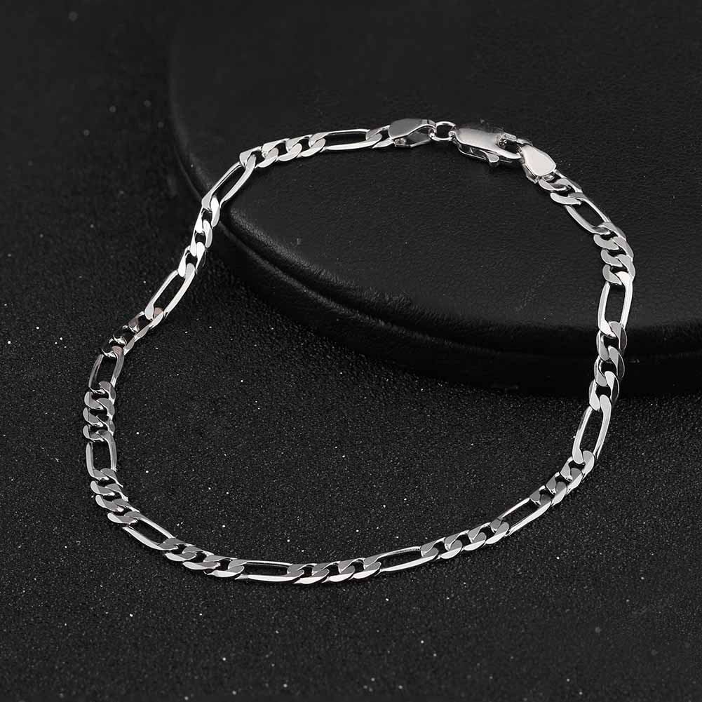 S925 Sterling Silver Figaro Bracelet