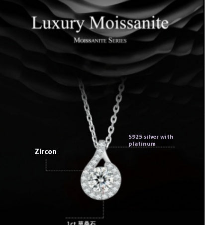 Moissanite Necklace S925 Sterling Silver