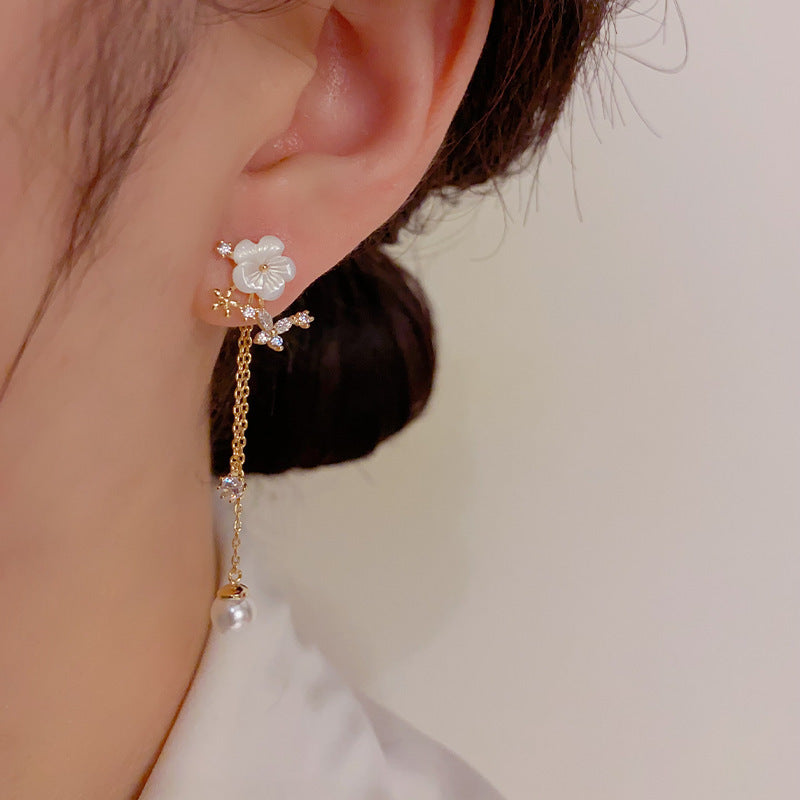 S.Silver Needle Mori Style Earrings