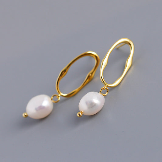 S.Silver Pearl Earrings