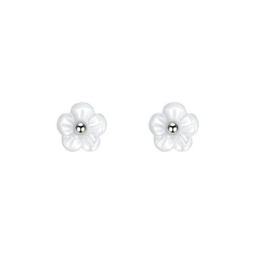 Sterling Silver Flower Ear Studs