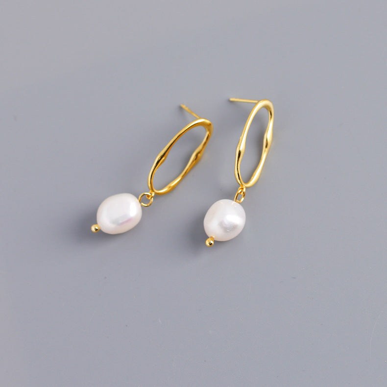 S.Silver Pearl Earrings