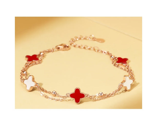 Clover Bracelet Women S925 Sterling Silver