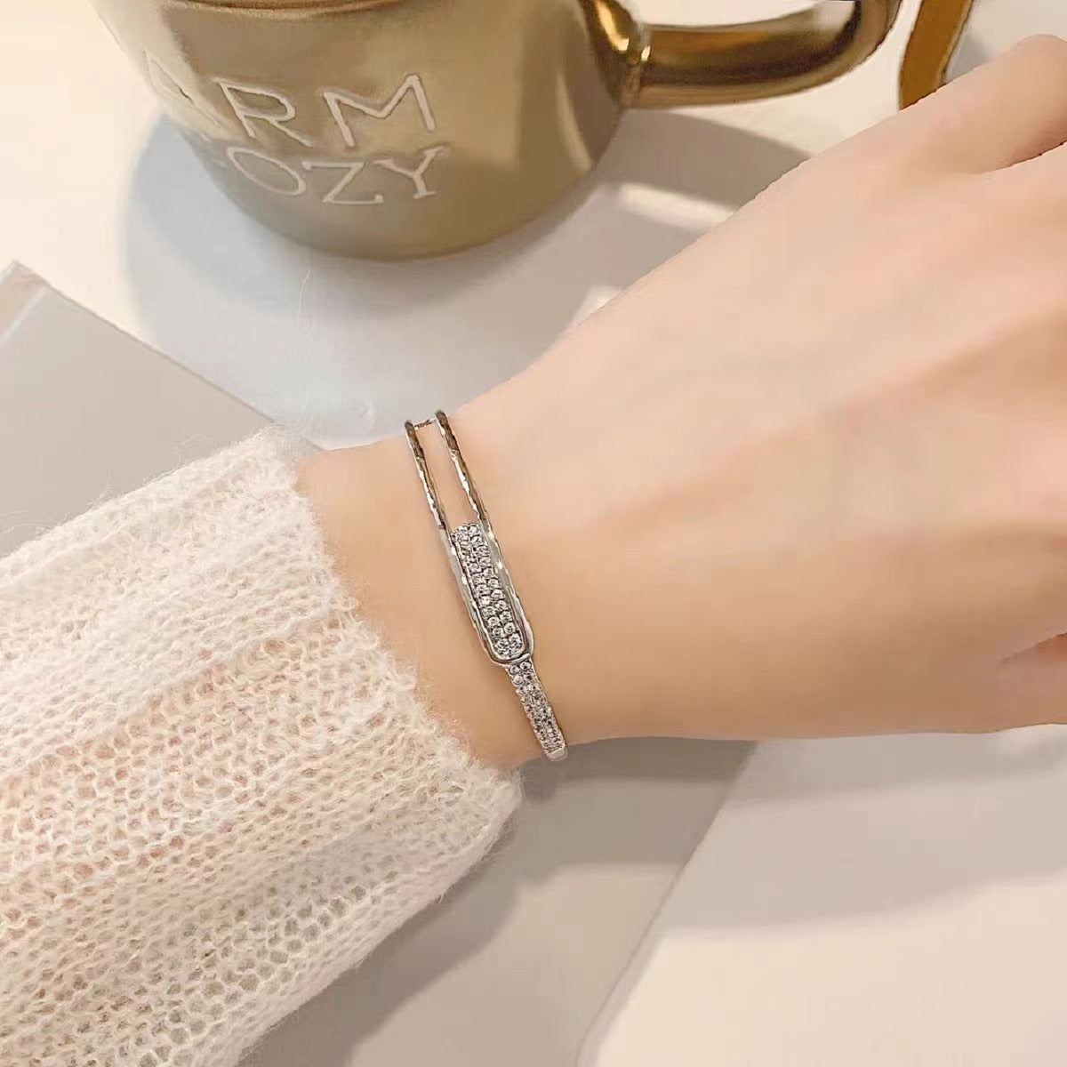 Elegant S925 S.Silver Korean Style Bracelet