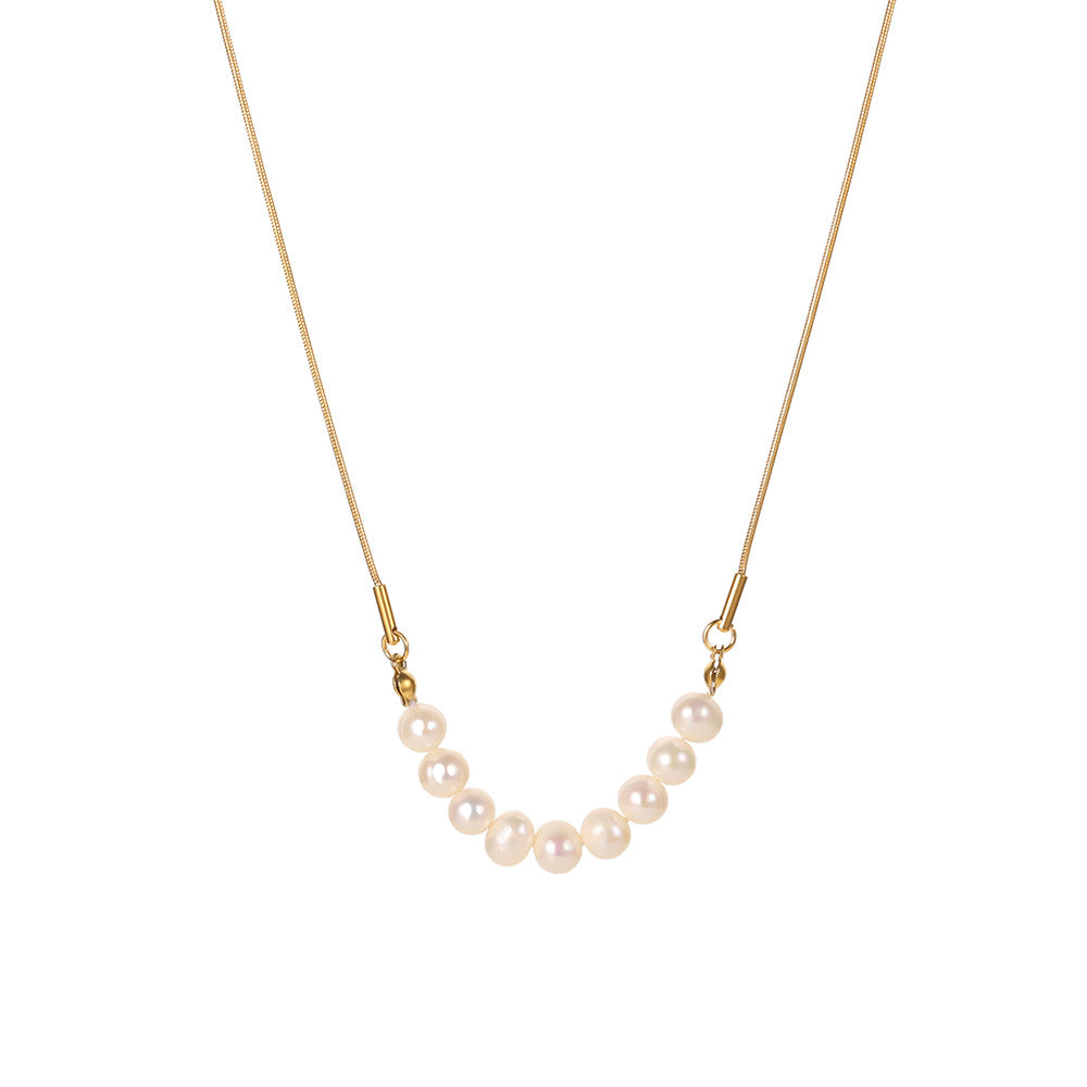 French Retro Natural Freshwater Pearl Necklace