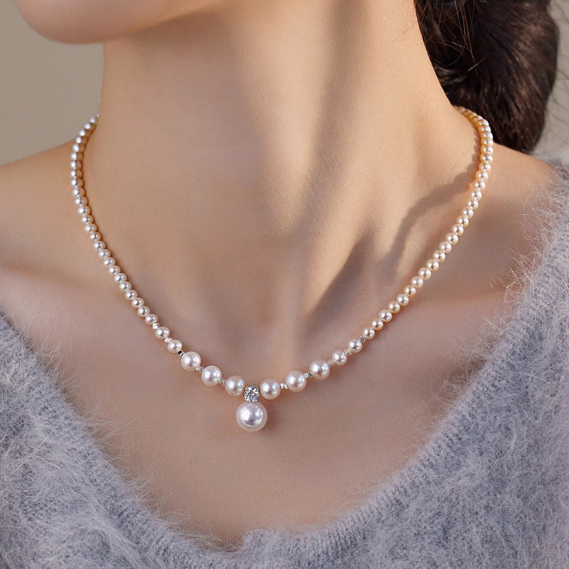 S925 Sterling Silver Pearl Necklace