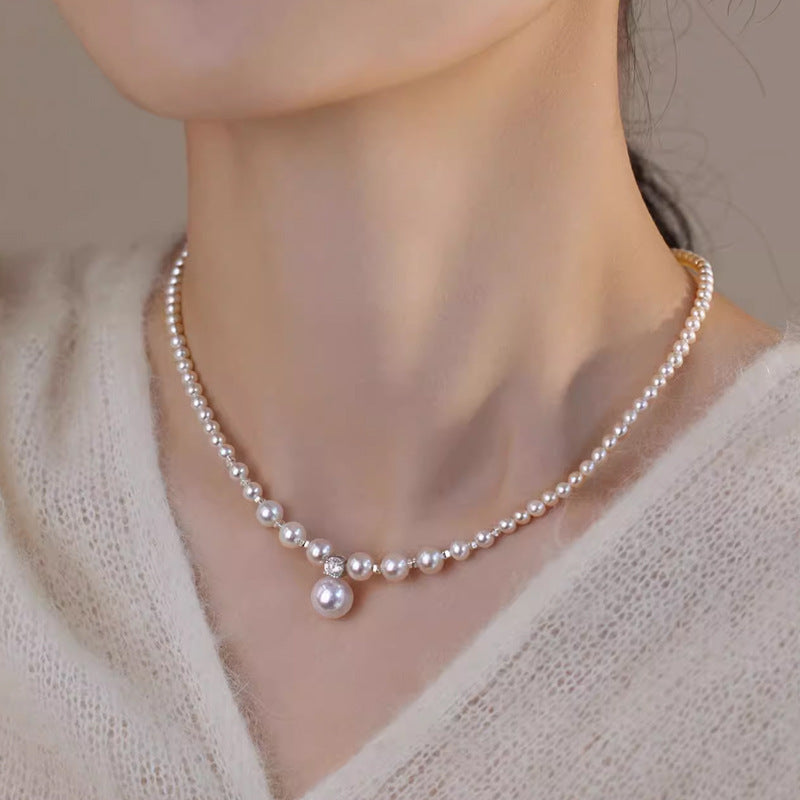 S925 Sterling Silver Pearl Necklace