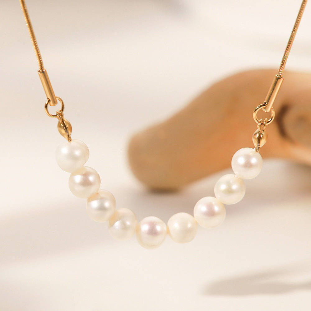 French Retro Natural Freshwater Pearl Necklace