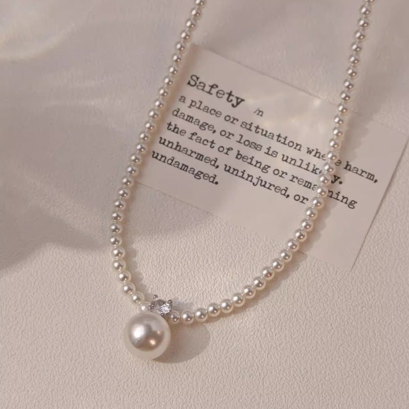 S925 Sterling Silver Pearl Necklace