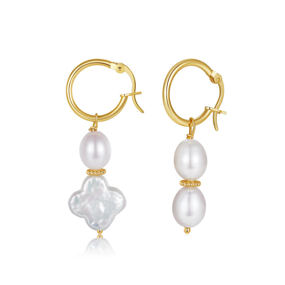 Wide Range of S925 Sterling Silver Natural Pearl Earrings