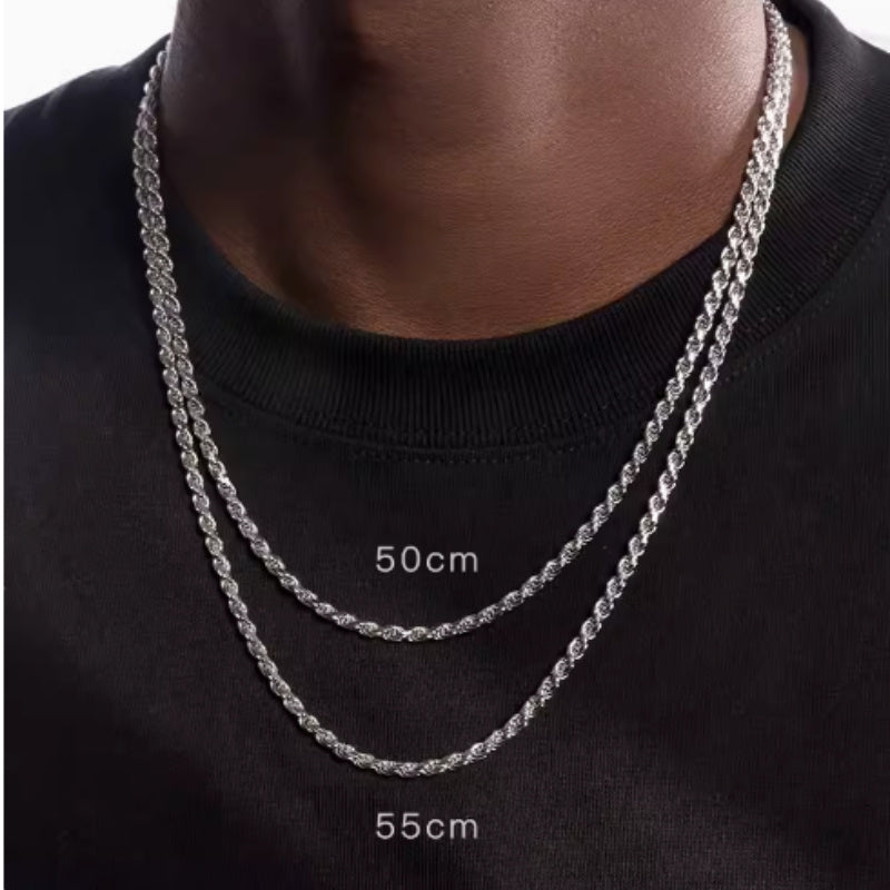 S925 Silver Rope/Twists Chain