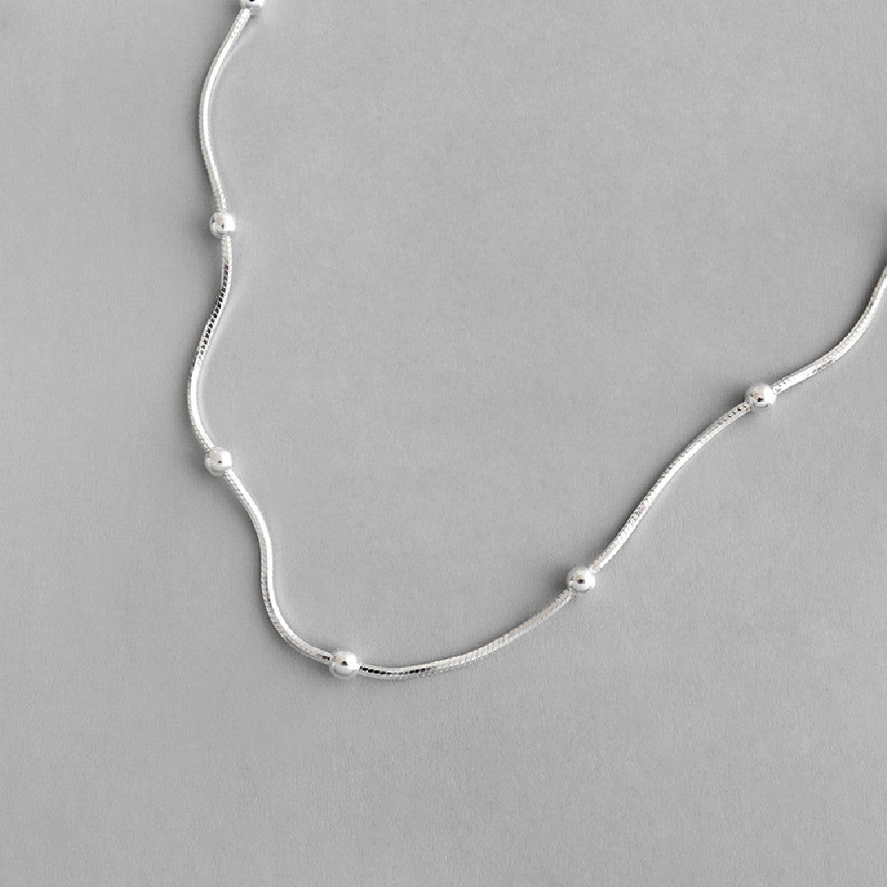 Sterling Silver Station Necklace