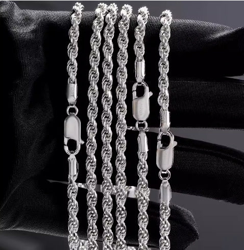 S925 Silver Rope/Twists Chain