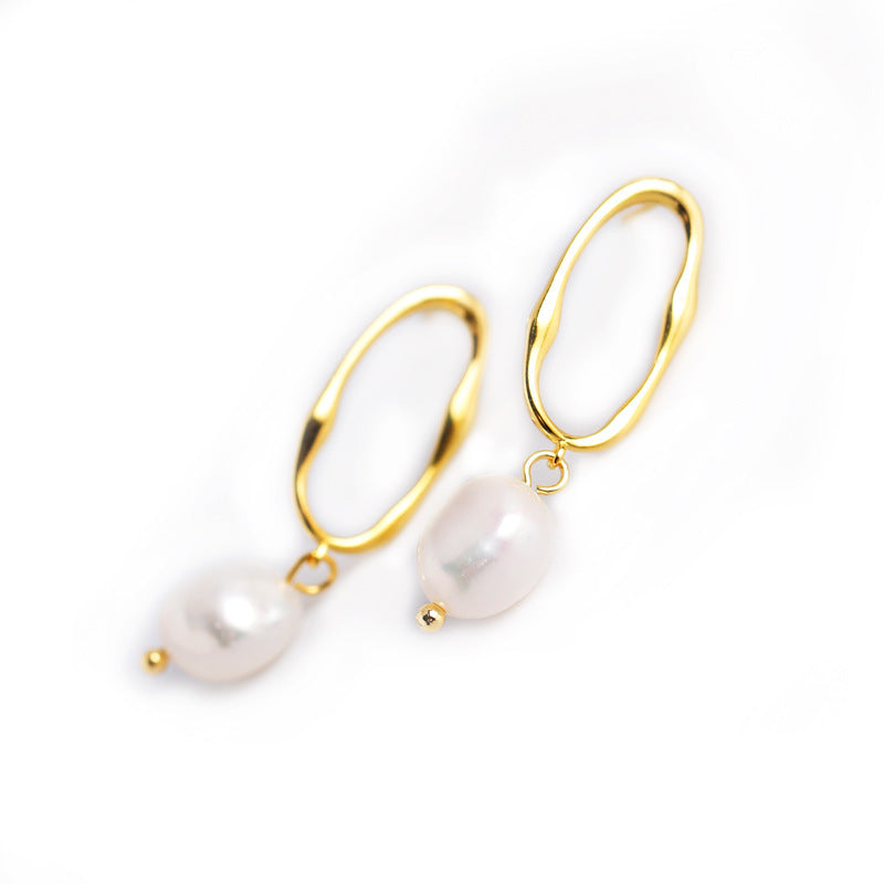 S.Silver Pearl Earrings