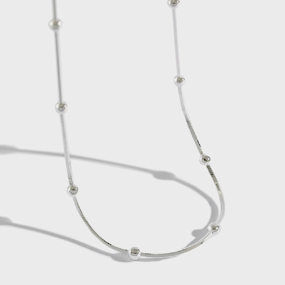 Sterling Silver Station Necklace